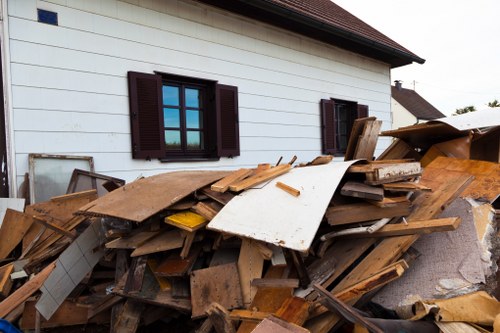 Different types of construction waste materials